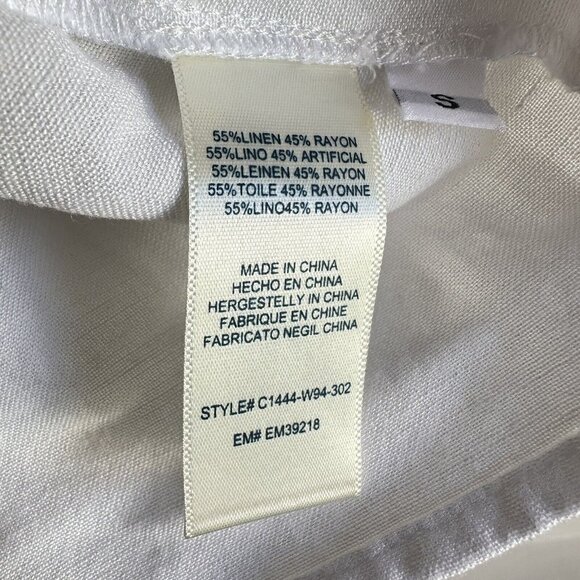 Cloth and Stone White Smocked Linen Blouse Womens Small Evereve New‎ - Picture 5 of 8